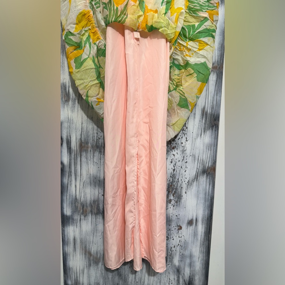 Cynthia Steffe Island Green silk look sheer tiered halter maxi dress siz… - Picture 5 of 7